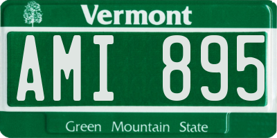 VT license plate AMI895