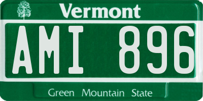 VT license plate AMI896