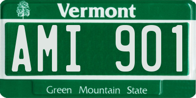 VT license plate AMI901