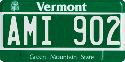 VT license plate AMI902