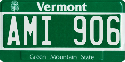 VT license plate AMI906