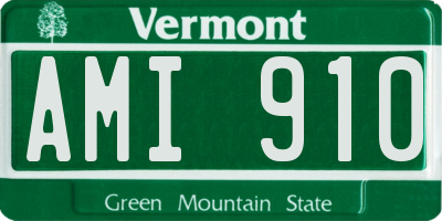 VT license plate AMI910