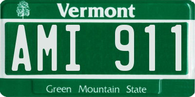 VT license plate AMI911