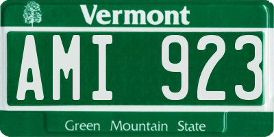 VT license plate AMI923