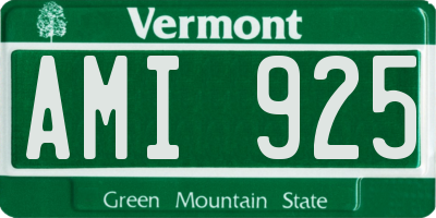 VT license plate AMI925