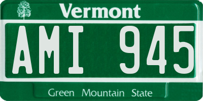 VT license plate AMI945