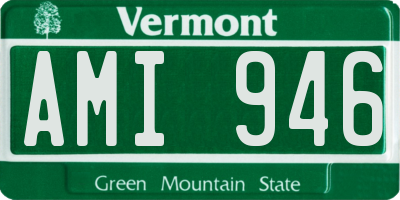 VT license plate AMI946