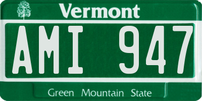 VT license plate AMI947
