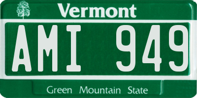 VT license plate AMI949