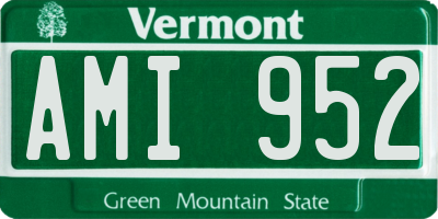 VT license plate AMI952