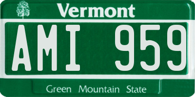VT license plate AMI959