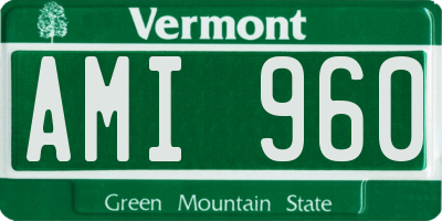 VT license plate AMI960