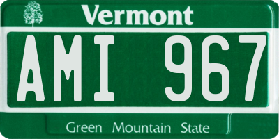 VT license plate AMI967