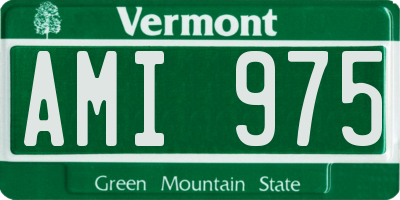 VT license plate AMI975