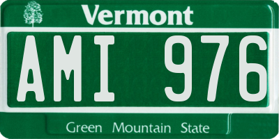 VT license plate AMI976