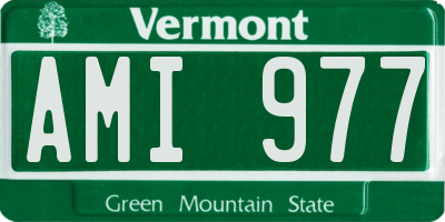 VT license plate AMI977