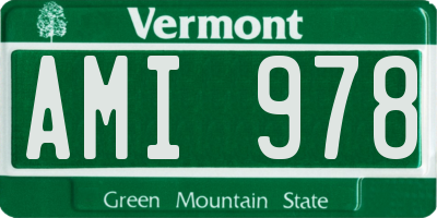 VT license plate AMI978