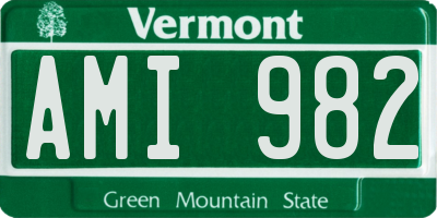 VT license plate AMI982