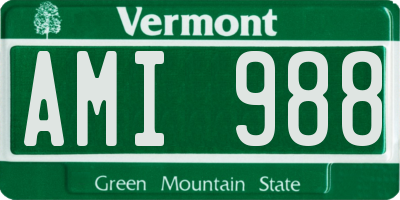 VT license plate AMI988