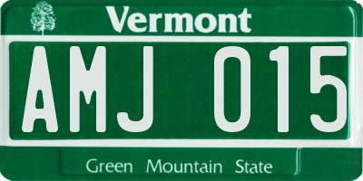 VT license plate AMJ015
