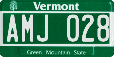 VT license plate AMJ028