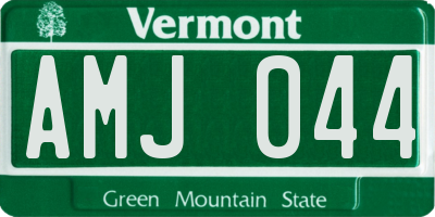 VT license plate AMJ044