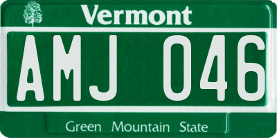 VT license plate AMJ046