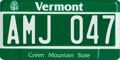 VT license plate AMJ047