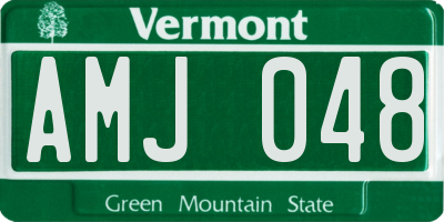 VT license plate AMJ048