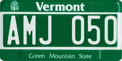 VT license plate AMJ050