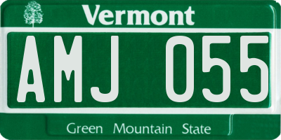 VT license plate AMJ055