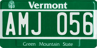 VT license plate AMJ056