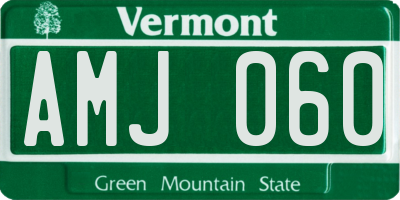 VT license plate AMJ060