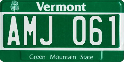 VT license plate AMJ061