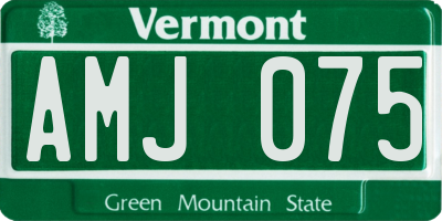 VT license plate AMJ075