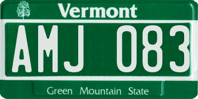 VT license plate AMJ083