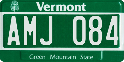 VT license plate AMJ084
