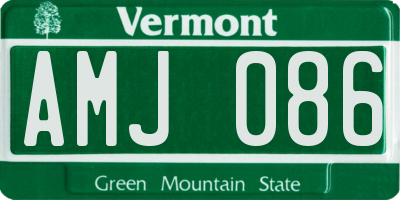 VT license plate AMJ086