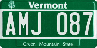 VT license plate AMJ087