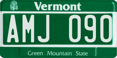 VT license plate AMJ090