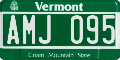 VT license plate AMJ095