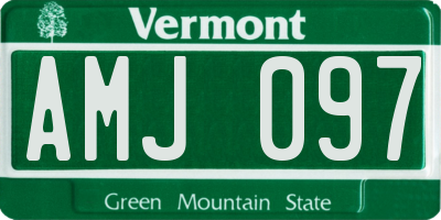 VT license plate AMJ097