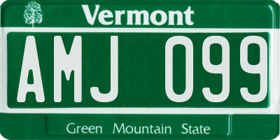 VT license plate AMJ099