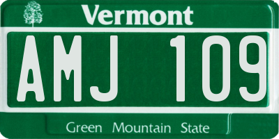 VT license plate AMJ109