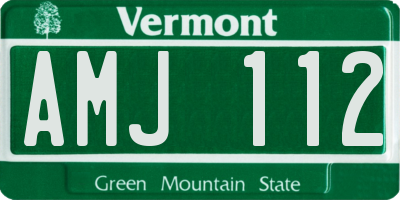 VT license plate AMJ112