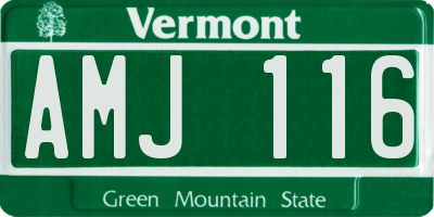 VT license plate AMJ116