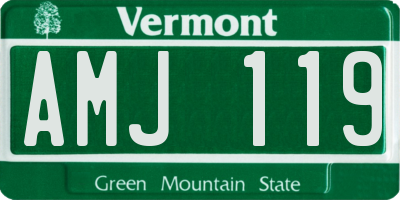 VT license plate AMJ119