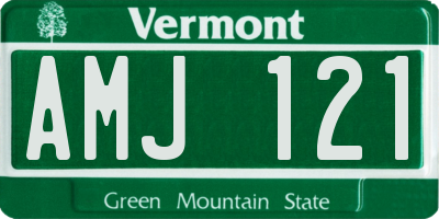 VT license plate AMJ121