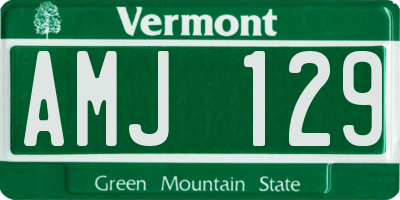 VT license plate AMJ129