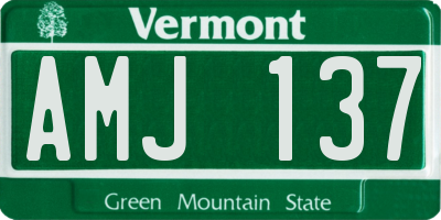 VT license plate AMJ137